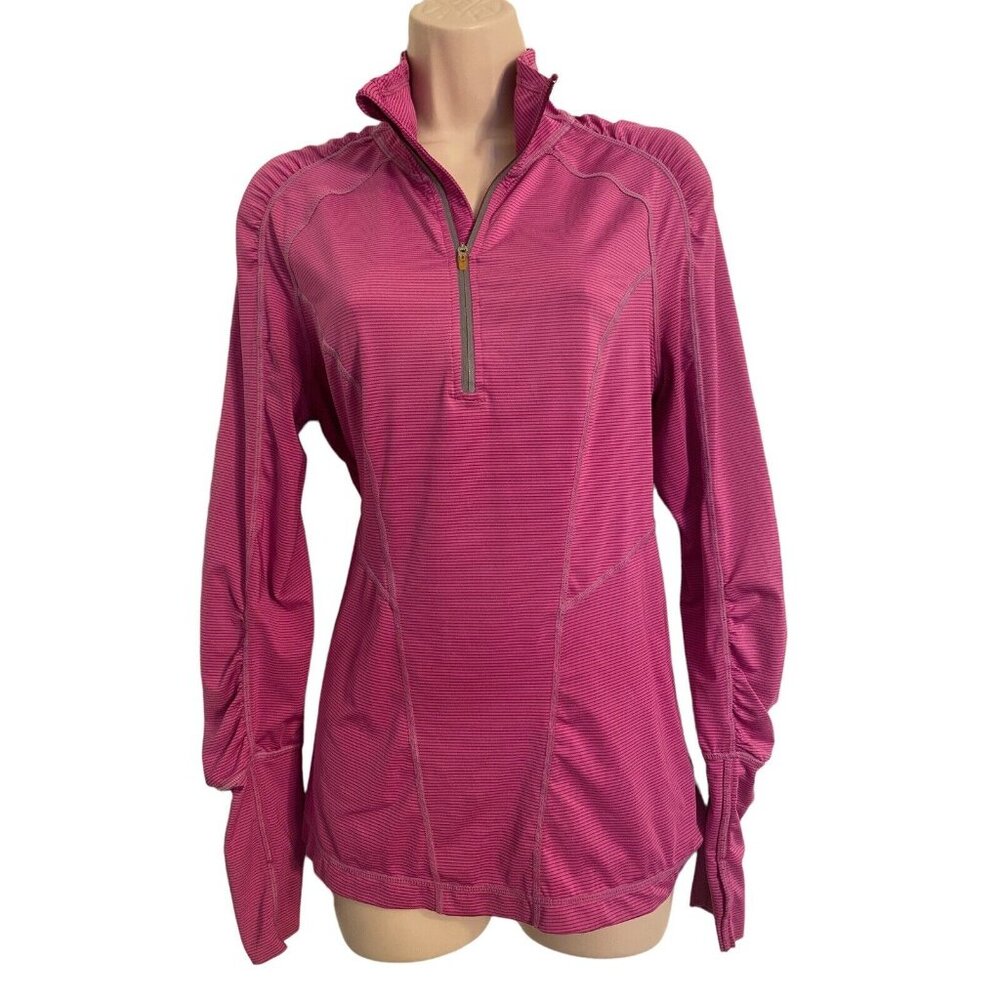 zella small 1/4 zip workout jersey with thumb holes Fitness shirt Activewear